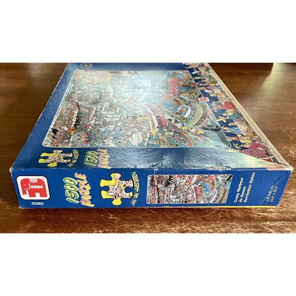 Jumbo Jan Van Haasteren 1500 Jigsaw Puzzle Crazy Harbour 90 cm x 60 cm Complete